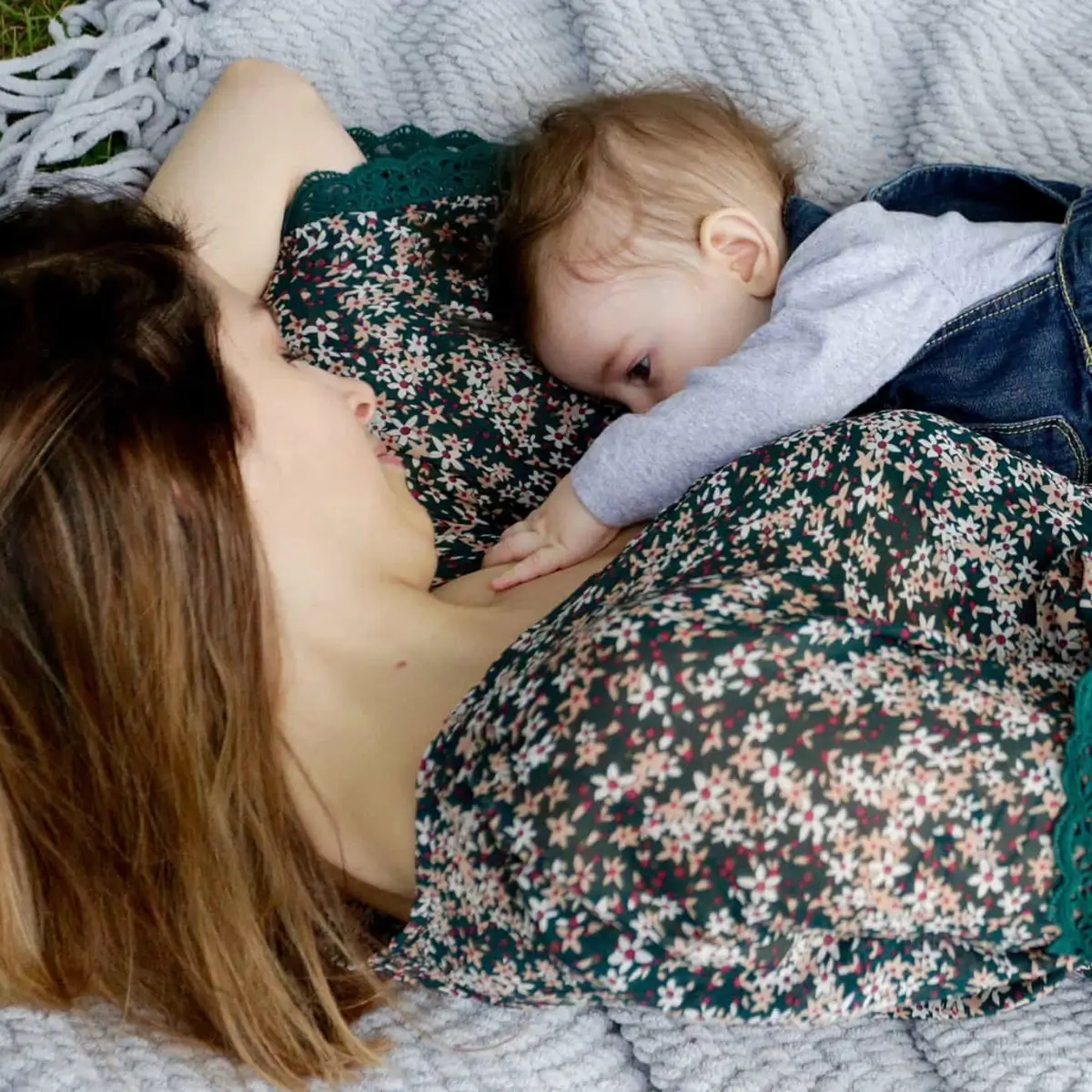 Mother breastfeeding baby