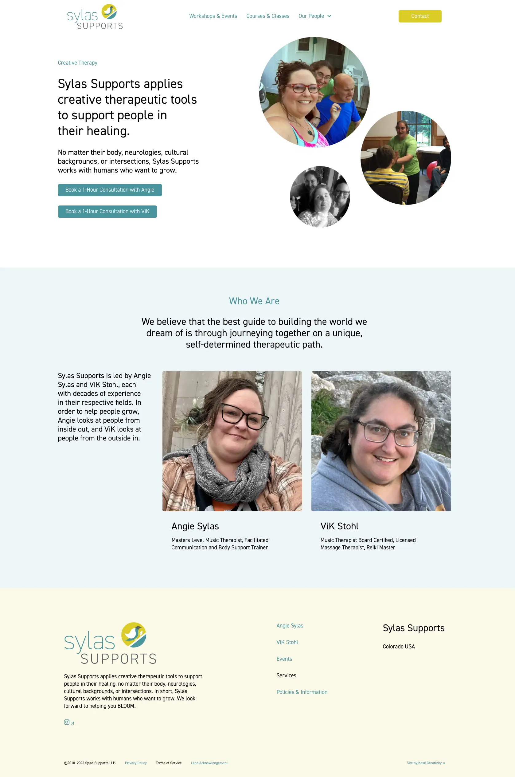 Sylas Supports Website Home Page